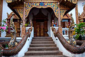 Chiang Mai - Wat Lam Chang, the side entrance of the Wihan.